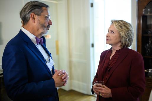 Domenico Grasso talking with Hillary Rodham Clinton 